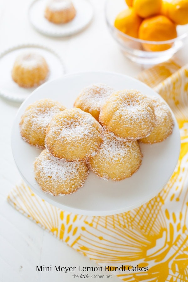 Mini Meyer Lemon Bundt Cakes - The Little Kitchen