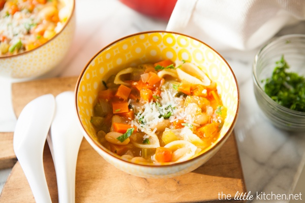 Pantry Vegetable and Pasta Soup - The Little Kitchen