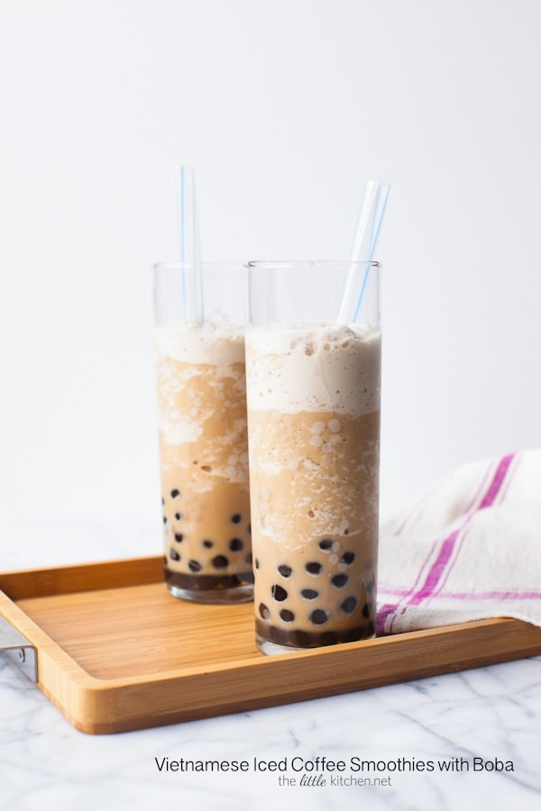 Vietnamese Iced Coffee Smoothie With Boba The Little Kitchen - milk tea 3 bobabubble tea roblox